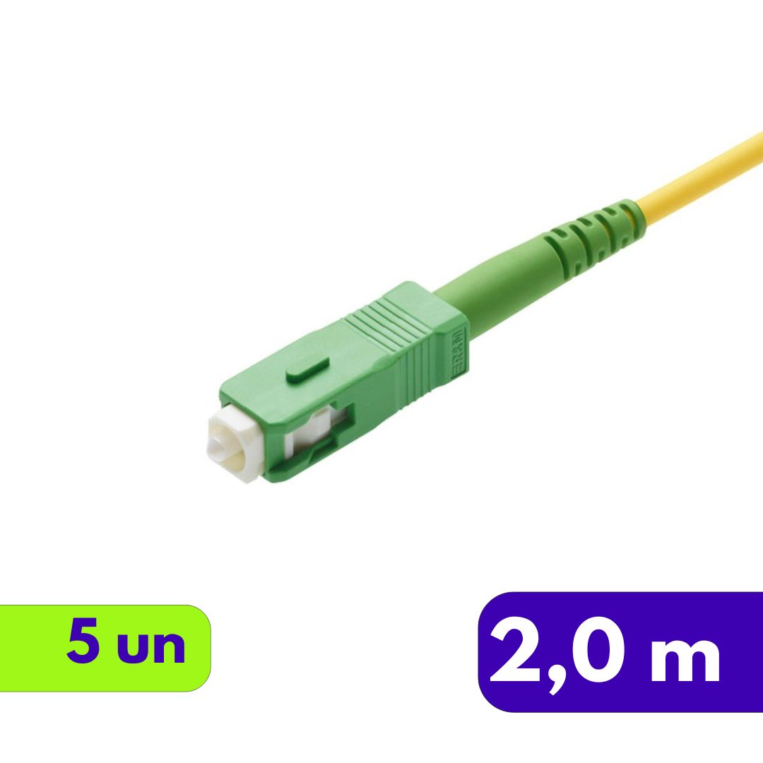 Cordão Óptico R&M BLI Simplex SC-APC/SC-APC – 2m – Azul